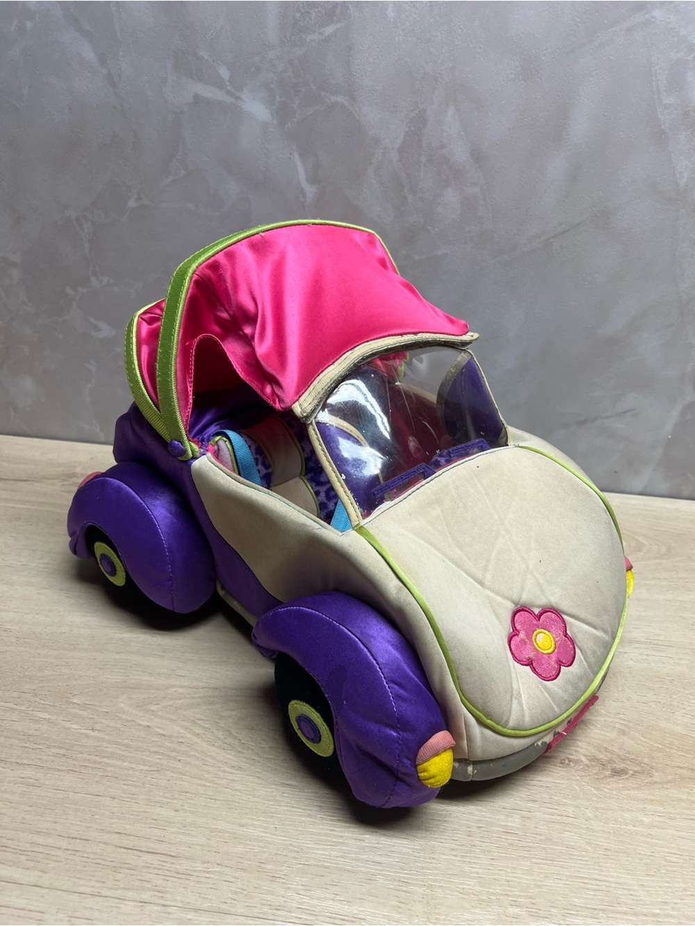 Vintage Groovy Girls Outrageous Auto Plush Convertible Car Manhattan Toy Y2K